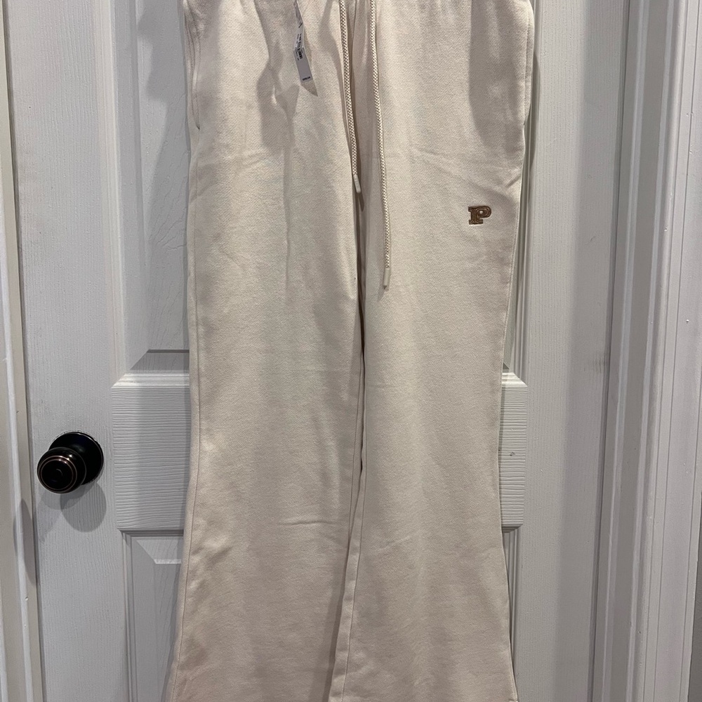 PINK Victoria's Secret Cream Joggers NEW!!